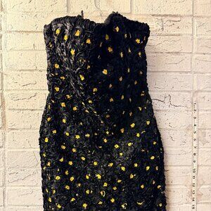 Victor Costa Vintage RARE Strapless / Halter Convertible Dress –Ribbon Rosette